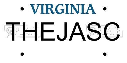 THEJASC Virginia License Plate