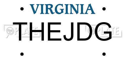 THEJDG Virginia License Plate