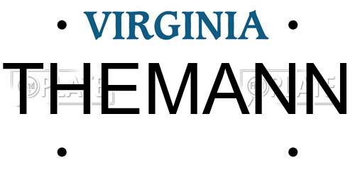 THEMANN Virginia License Plate