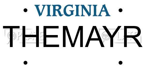 THEMAYR Virginia License Plate