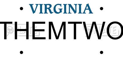 THEMTWO Virginia License Plate