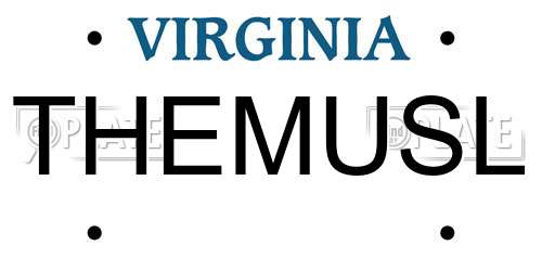 THEMUSL Virginia License Plate