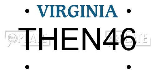 THEN46 Virginia License Plate