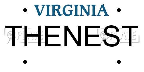 THENEST Virginia License Plate