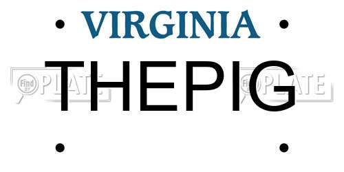THEPIG Virginia License Plate