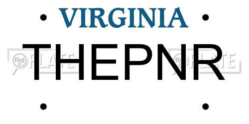THEPNR Virginia License Plate