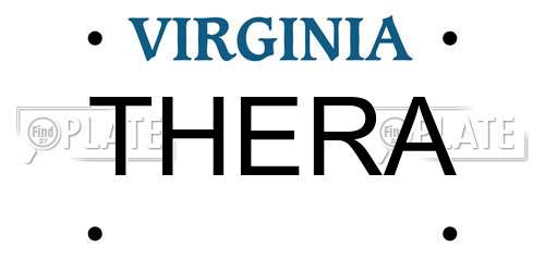THERA Virginia License Plate