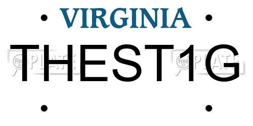 THEST1G Virginia License Plate