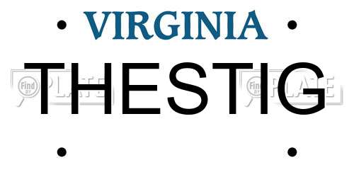 THESTIG Virginia License Plate