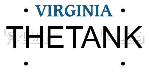 THETANK Virginia License Plate