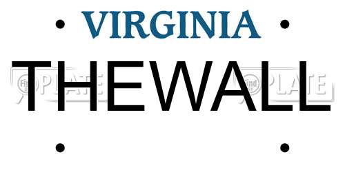 THEWALL Virginia License Plate