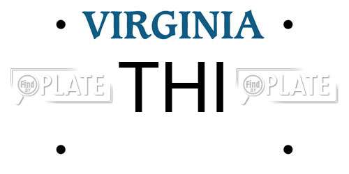 THI Virginia License Plate