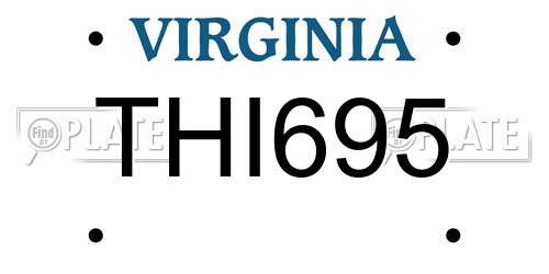 THI695 Virginia License Plate