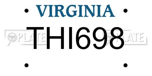 THI698 Virginia License Plate