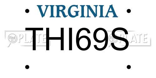 THI69S Virginia License Plate