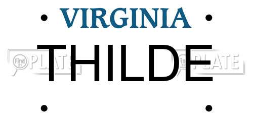 THILDE Virginia License Plate