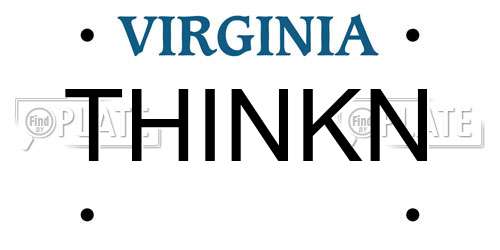 THINKN Virginia License Plate