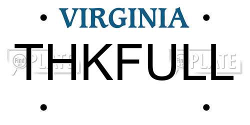 THKFULL Virginia License Plate
