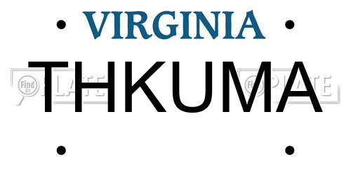 THKUMA Virginia License Plate