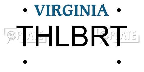 THLBRT Virginia License Plate