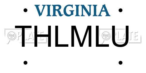 THLMLU Virginia License Plate