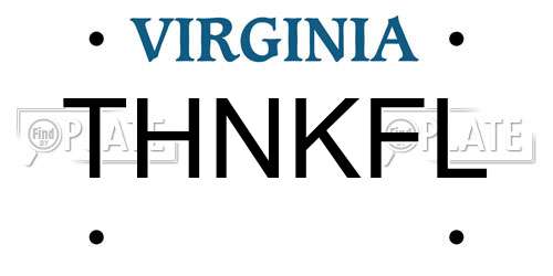 THNKFL Virginia License Plate