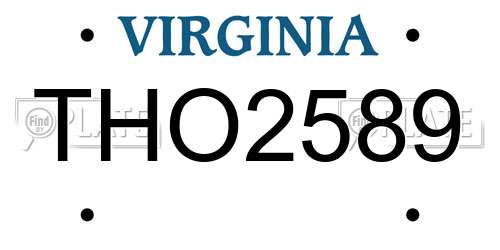 THO2589 Virginia License Plate