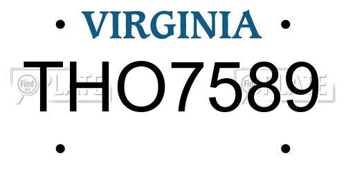 THO7589 Virginia License Plate