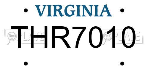 THR7010 Virginia License Plate