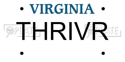 THRIVR Virginia License Plate