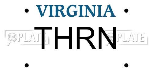 THRN Virginia License Plate