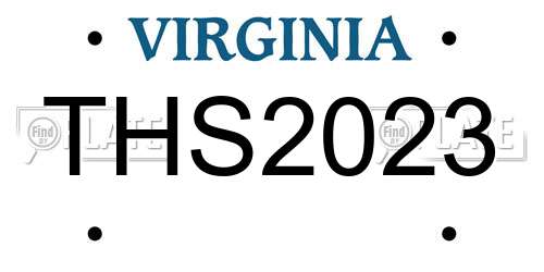 THS2023 Virginia License Plate