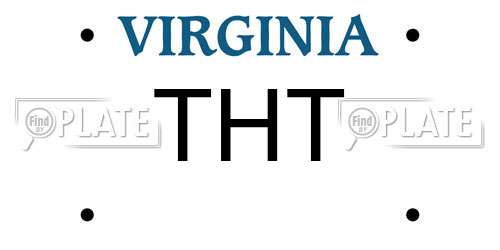 THT Virginia License Plate