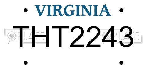 THT2243 Virginia License Plate