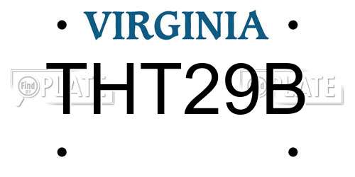 THT29B Virginia License Plate