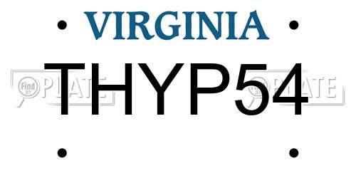 THYP54 Virginia License Plate