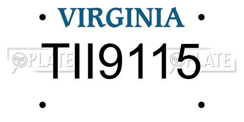 TII9115 Virginia License Plate