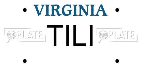 TILI Virginia License Plate