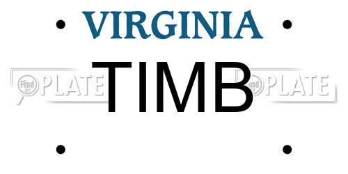 TIMB Virginia License Plate