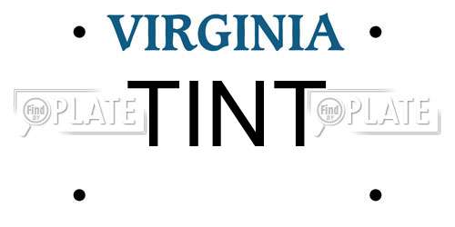 TINT Virginia License Plate