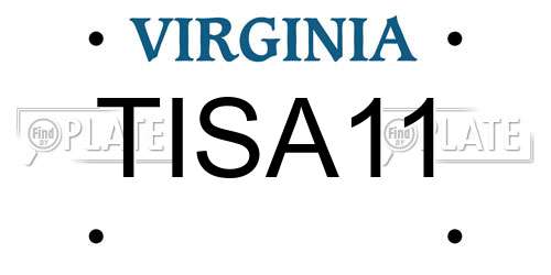 TISA11 Virginia License Plate