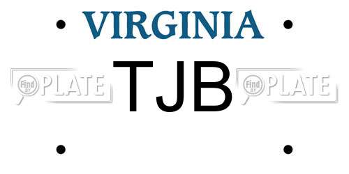 TJB Virginia License Plate