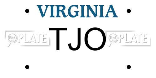TJO Virginia License Plate