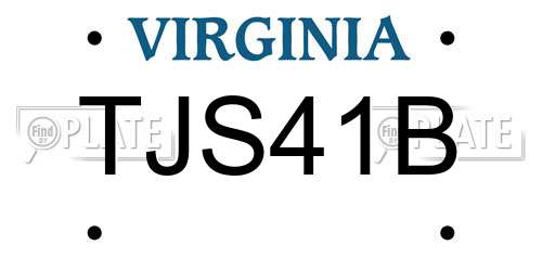 TJS41B Virginia License Plate