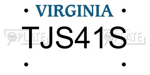 TJS41S Virginia License Plate