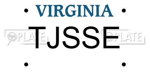 TJSSE Virginia License Plate