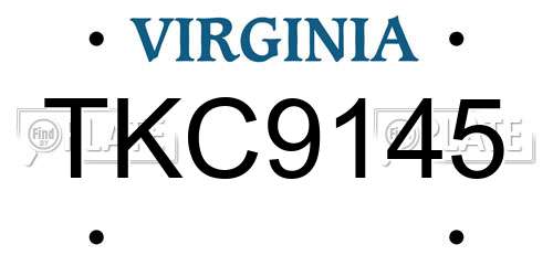 TKC9145 Virginia License Plate
