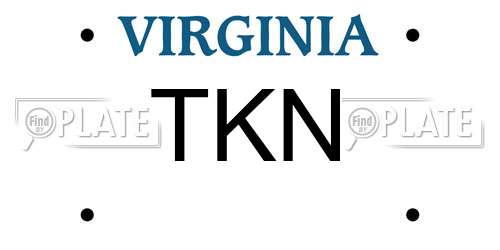 TKN Virginia License Plate