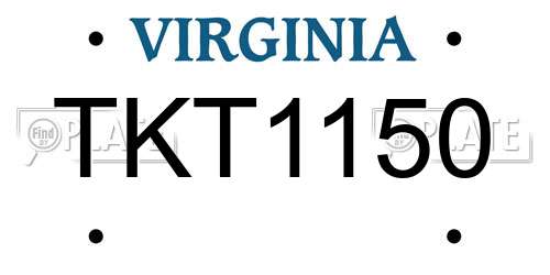 TKT1150 Virginia License Plate