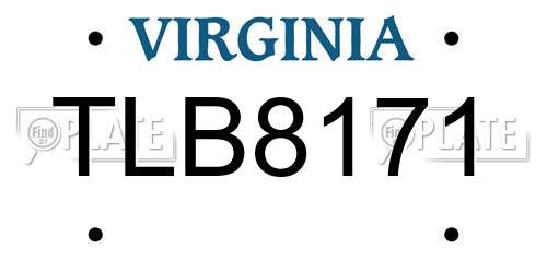 TLB8171 Virginia License Plate